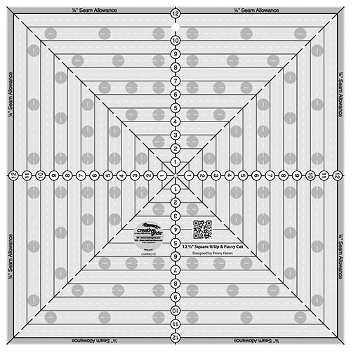 Creative Grids - 9.5" Square it Up & Fussy Cut Ruler