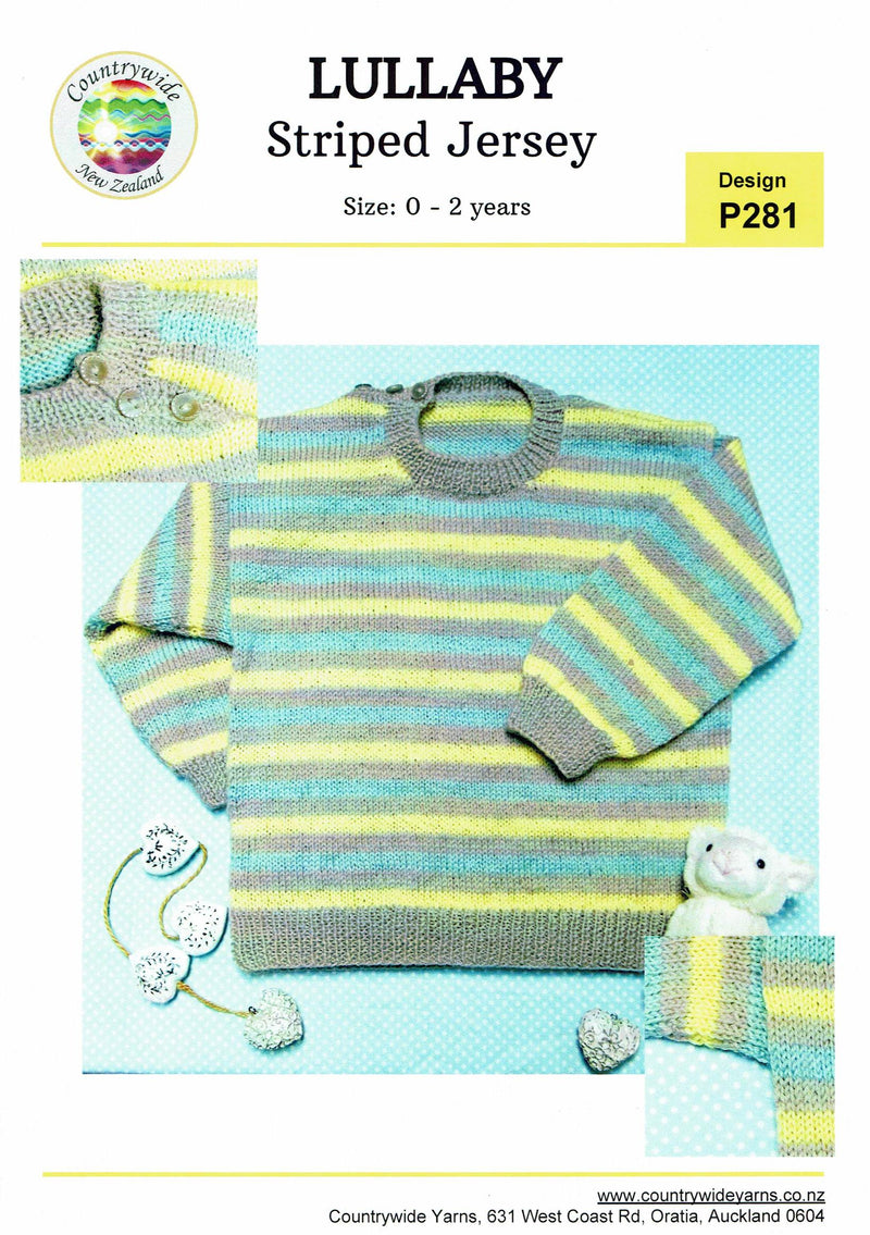 Countrywide 281 Lullaby Baby/Child Striped Jumper 4 Ply