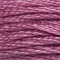 Close up of DMC stranded cotton shade 316 Heather Lilac