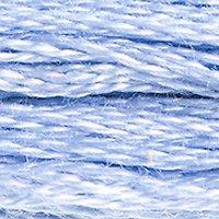 Close up of DMC stranded cotton shade 341 Hydrangea Blue