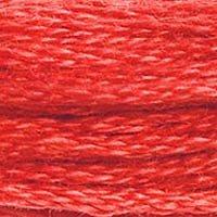 Close up of DMC stranded cotton shade 349 Chilli Red