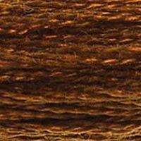 Close up of DMC stranded cotton shade 433 Chocolate Brown
