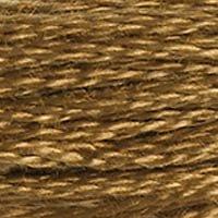 Close up of DMC stranded cotton shade 435 Tobacco Brown