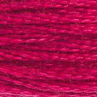 Close up of DMC stranded cotton shade 498 Dark Red