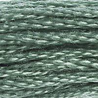 Close up of DMC stranded cotton shade 502 Blue Green