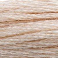 Close up of DMC stranded cotton shade 543 Shell Beige
