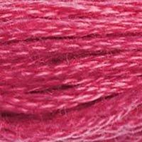 Close up of DMC stranded cotton shade 601 Cranberry Pink