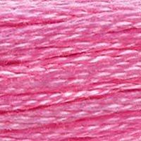 Close up of DMC stranded cotton shade 603 Sweet Pink