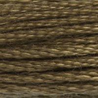 Close up of DMC stranded cotton shade 611 Sisal Brown