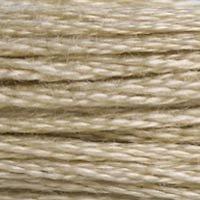 Close up of DMC stranded cotton shade 613 Rope Brown