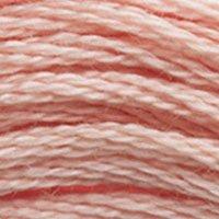 Close up of DMC stranded cotton shade 3779 Pale Terracotta