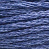 Close up of DMC stranded cotton shade 3807 Cornflower Blue