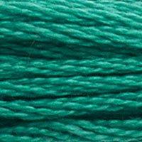 Close up of DMC stranded cotton shade 3812 Deep Seagreen